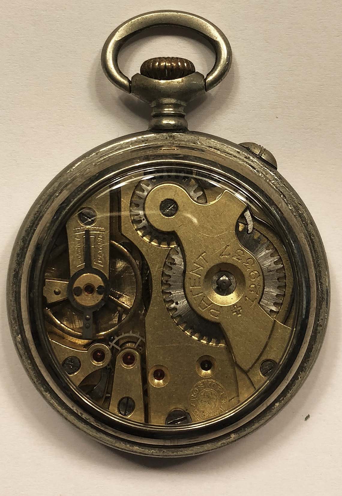Reloj lepine ROSKOPF legítimo, realizado níquel y cromo. | Museo Internacional de Alta Relojería de Bolsillo