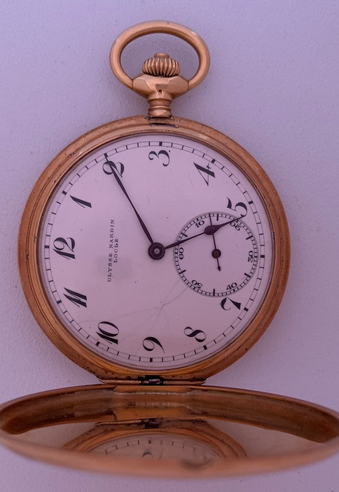 Reloj de la marca NARDIN, de Le Locle & Genève, con caja saboneta en oro de 18 Kl. | Museo Internacional de Alta Relojería de Bolsillo