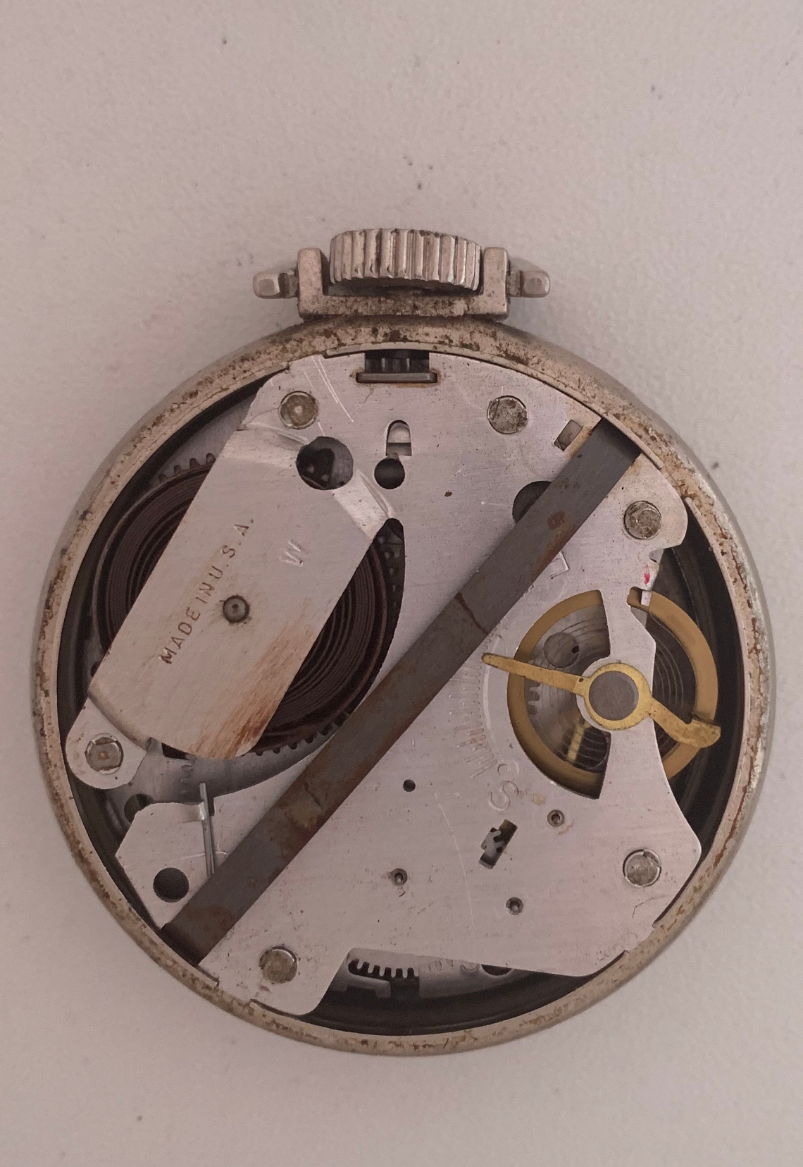 Reloj de la marca WESTCLOX, en níquel y cromo con caja | Museo Internacional de Alta Relojería de Bolsillo