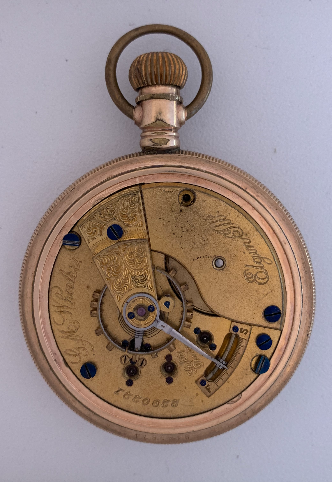 Reloj de la marca ELGIN NATL. WATCH Cº estilo lepine | Museo Internacional Alta Relojería de Bolsillo