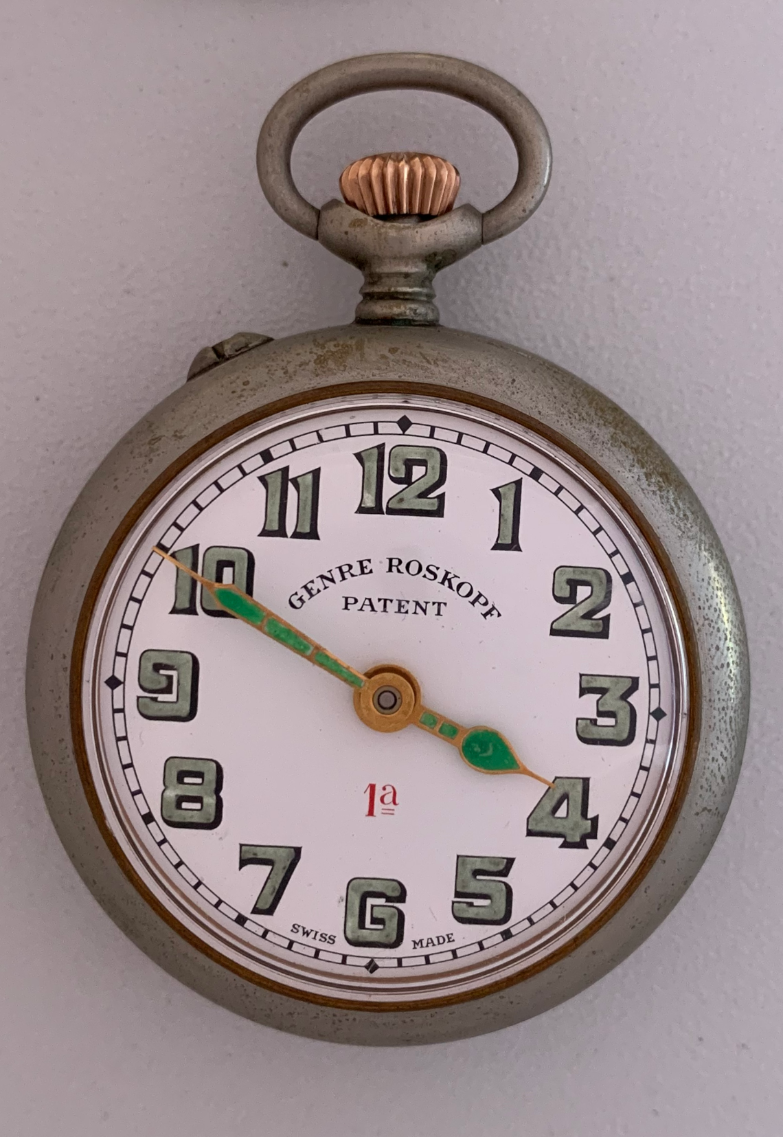 Consejo Préstamo de dinero Bocadillo Reloj de la marca GENRE ROSKOPF PATENT 1ª con caja lepine en níquel y  cromo. | Museo Internacional de Alta Relojería de Bolsillo